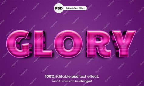 Premium Psd Glory 3d Editable Psd Text Effect