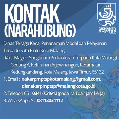 Narahubung Kami Dinas Tenaga Kerja Penanaman Modal Dan Pelayanan