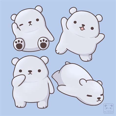 Artstation Baby Polar Bear Stickers Melissa Chan Baby Polar Bears