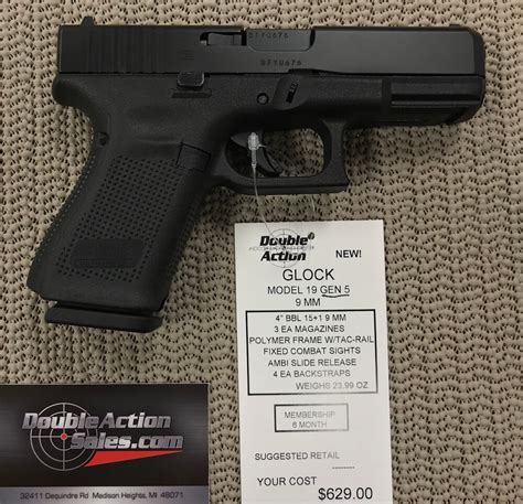 Glock 19 Gen 5 9mm Double Action Indoor Shooting Center And Gun Shop