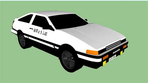 Toyota Trueno Ae86 Initial D 3d Model