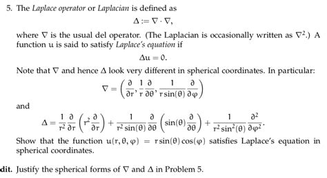 Solved The Laplace Operator Or Laplacian Is Defined As Chegg