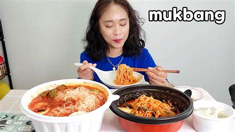 시~원한 넝쿨째 오이소박이냉국수 열무 비빔국수 먹방 Korean Food Cold Noodlebibim Noodle