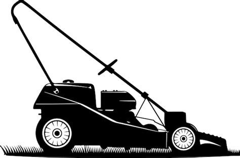 Lawn Mower Silhouette Vector Illustration Premium Ai Generated Vector