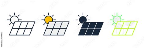 solar energy icon logo vector illustration. solar panels symbol ...