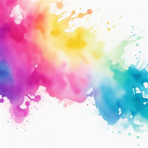 Premium Ai Image Vector Rainbow Color Abstract Watercolor Stain