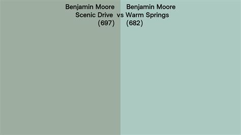 Benjamin Moore Scenic Drive Vs Warm Springs Side By Side Comparison