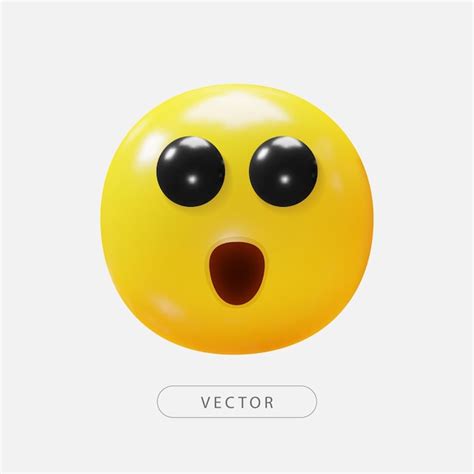 Premium Vector Astonished Emoji D Render Icon