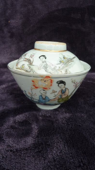 Covered Bowl 1 Porcelain China Qing Dynasty Catawiki