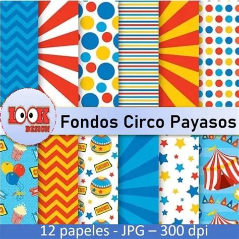 Kit Imprimible Fondos Circo Payasos Imagenes Clipart 039 En Venta En