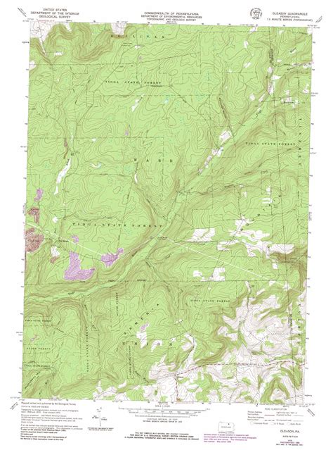 Gleason Topographic Map 1 24 000 Scale Pennsylvania