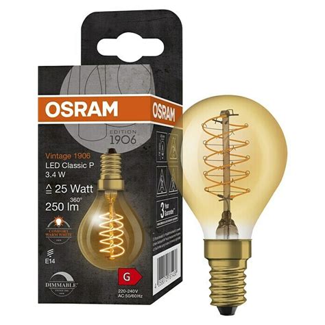 Osram Led Lampe Vintage Edition Birnenform E E Dimmbar