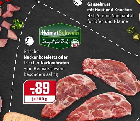 Frische Nackenkoteletts Oder Frischer Nackenbraten Angebot Bei Rewe