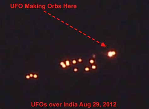 UFO SIGHTINGS DAILY: Glowing Red UFO Seeding The Sky With Drone Orbs, INDIA, Aug 29, 2012