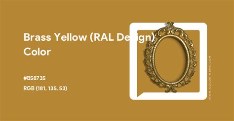 Brass Yellow Ral Design Color Hex Code Is B58735