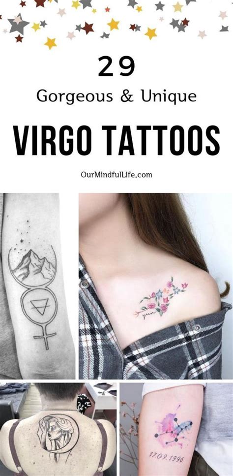 Female Virgo Zodiac Sign Tattoo Ideas To Show Off Your Inner Perfectionist