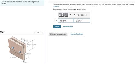 Solved A Beam Is Constructed From Three Boards Bolted Chegg