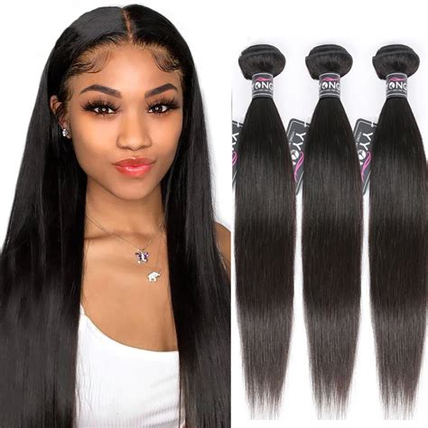 Yyong Hair Brazilian Straight Bundles 100 Human Hair Remy Hair Weave 1