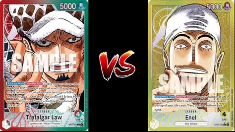 R G Trafalgar Law Vs Yellow Enel One Piece Card Game EB01 YouTube