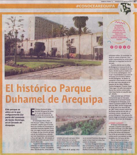 El histórico Parque Duhamel de Arequipa by Wilbert Tapia Issuu