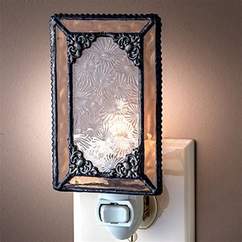 J Devlin Ntl 169 Peach Stained Glass Decorative Night Light Vintage Style Night Lite Check