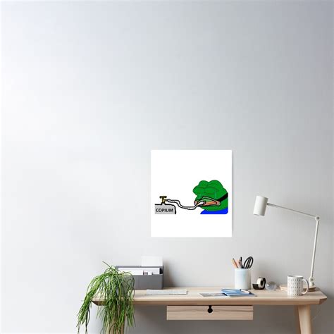 "Copium Emote Pepe The Frog" Poster for Sale by sayedmossad | Redbubble