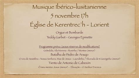 Concert Lorient Le Novembre Tamm Kreiz