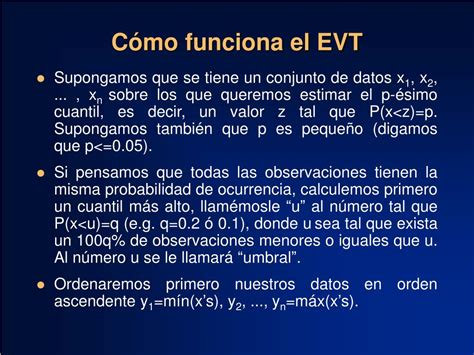 PPT Teoría de Valores Extremos PowerPoint Presentation free download