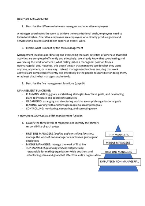 EXAM1 Summary Basics Of Management Warning TT Undefined Function