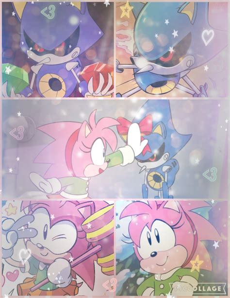 Classic Metal Sonic X Classic Amy Collage By 2cherrysakura2 On Deviantart