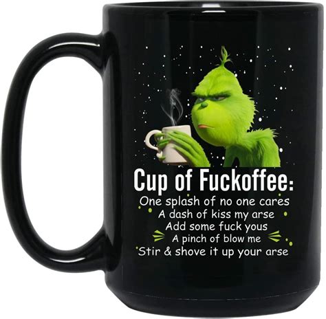 Mug Grinch Nice Hot Cup Of Fuckoffee Black Coffee Mug 11oz Etsy