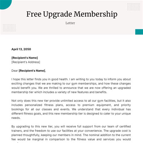 Free Membership Letter Templates And Examples Edit Online And Download