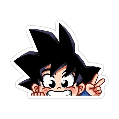 Goku Chibi Dragon Ball Peeker Sticker For Sale By Antonowo Chibi