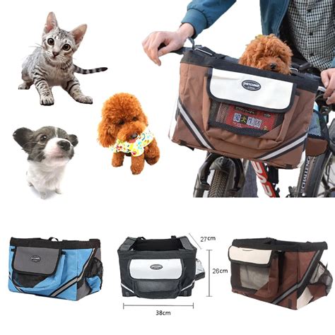 Portable Pet Dog Bicycle Carrier Bag Basket For Outdoor Travel Pet Bags