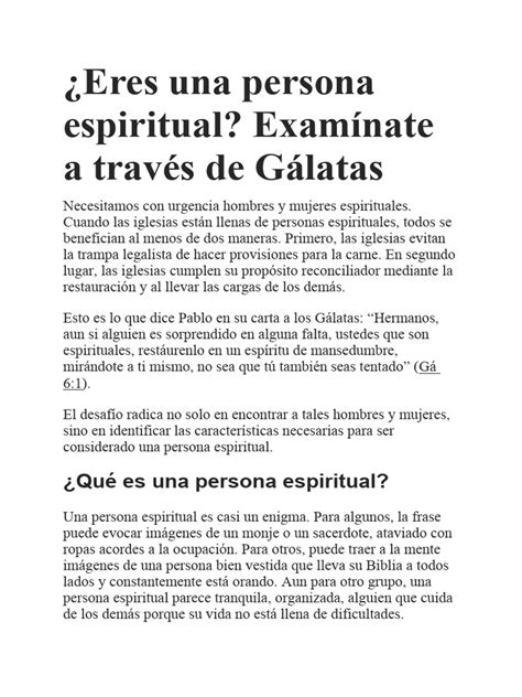 Eres Una Persona Espiritual Pdf Pablo El Apóstol Epístola A Los