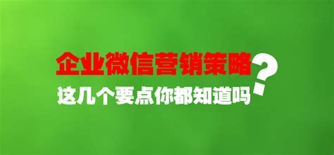 企业微信营销策略和操作技巧方法，这几个要点你都知道吗？ 知乎