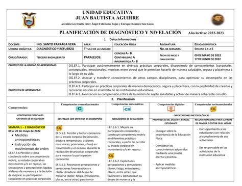 Plan Diagn Stico Y Refuerzo