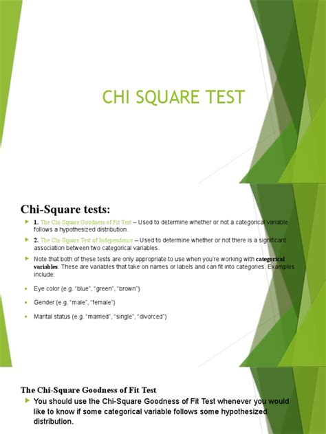 Chi Square Pdf Goodness Of Fit Chi Squared Test