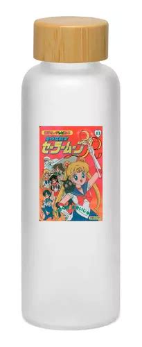 Garrafa De Vidro Tampa Bambu Poster Anime Sailor Moon Mercadolivre