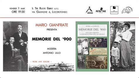 Memorie Del 900 A Locorotondo La Presentazione Del Libro Di Mario