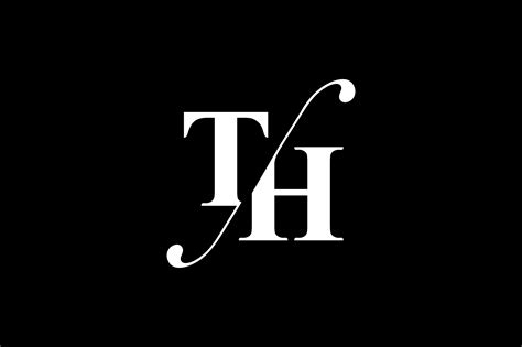 TH Monogram Logo design By Vectorseller | TheHungryJPEG.com