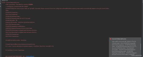 Git提交失败running Pre Commit Hook Lint Staged 33m 33m‼ 33m Some Of Your Tasks Use `git Add