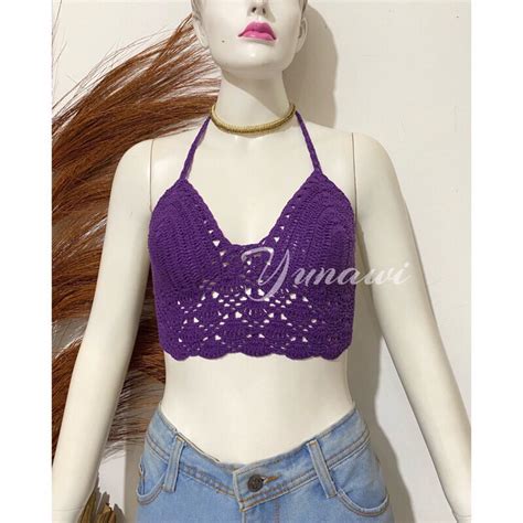 Jual Bra Rajut Pantai Bh Rajut Bikini Pantai Shopee Indonesia