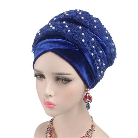 2018 Hijab Headscarf Luxurious Head Wraps Turbante New Women Gorgeous Beaded 3d Flower Long