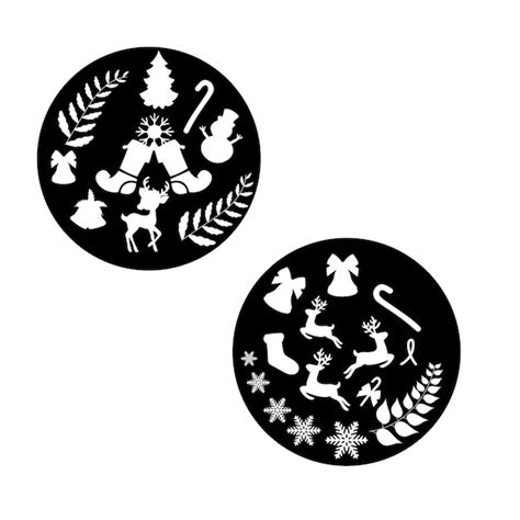 Elementos Vectoriales De Navidad En Blanco Y Negro Vector Premium