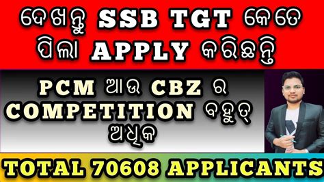 CATEGORY WISE STUDENTS APPLIED IN SSB TGT EXAM SSB TGT OAVS RHT