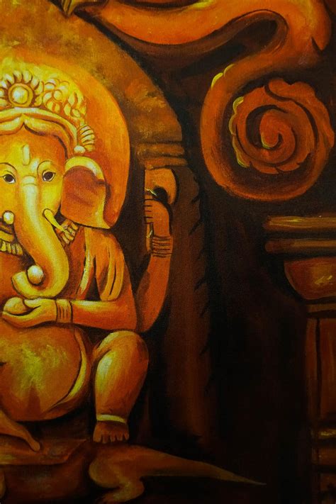 Oil painting of Lord Ganesh