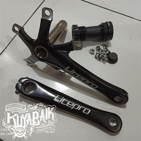 Jual Crankset Crank Set Litepro Hollowtech BCD 130 Mm BCD130 Arm 170 Mm