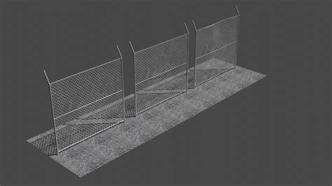 3D Model Military Fence VR AR Low Poly CGTrader