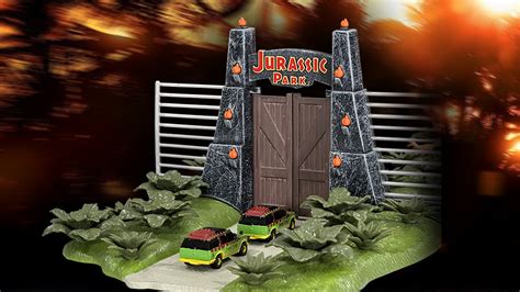 Opening And Unboxing Jada Toy S Jurassic Park Gates Nano Scene Set